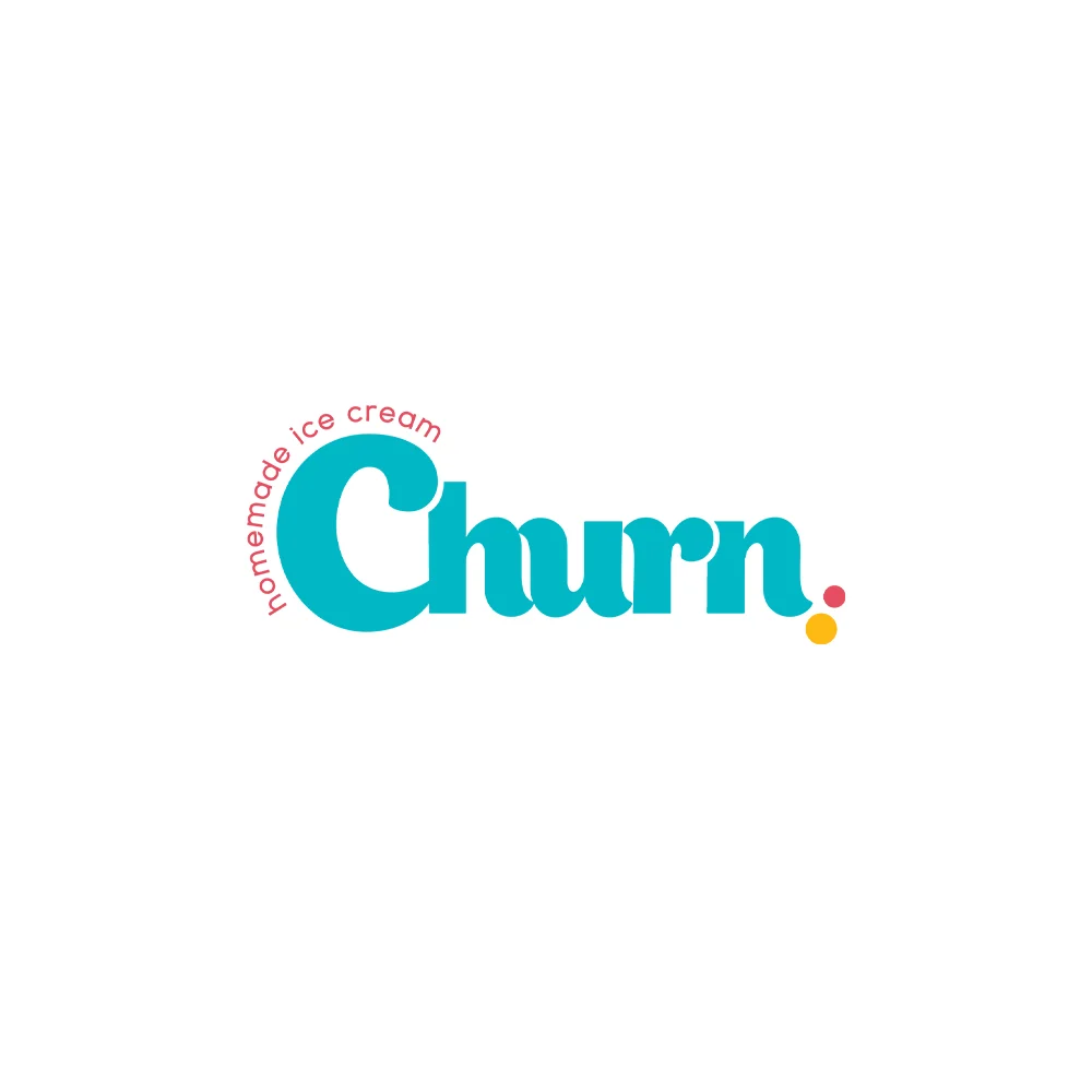 Churn Homemade Ice-cream logo redesign